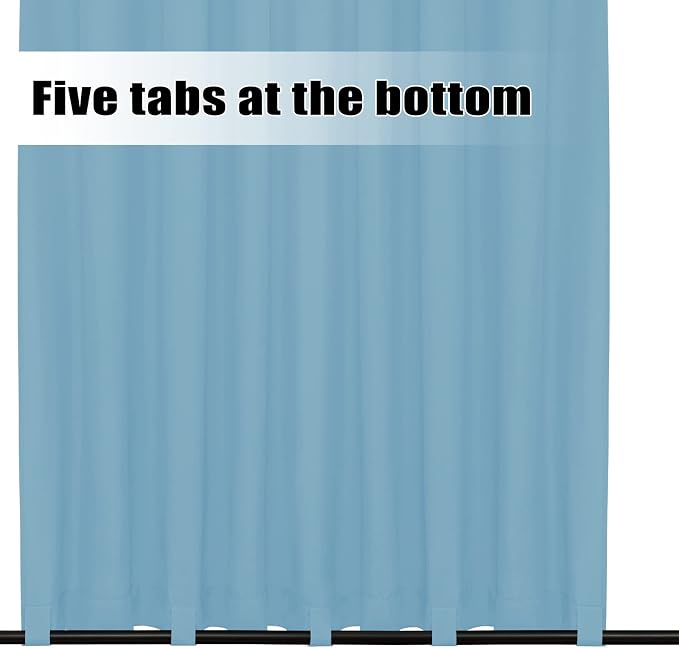 Easy-Going Outdoor Curtains for Patio 1 Panel, 110x96 inch, Sky Blue | - Image 4