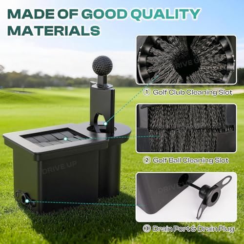 DRIVE UP Golf Cart Ball Washer and Club Head Cleaner Kit, Suitable - Image 4