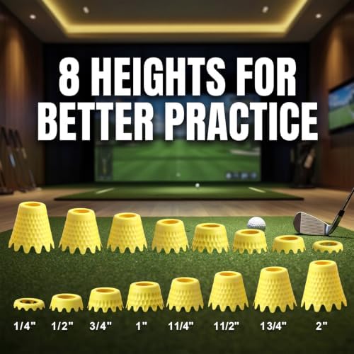 Plastic Golf Simulator Tees, 1/4 to 2 Inch - Image 2