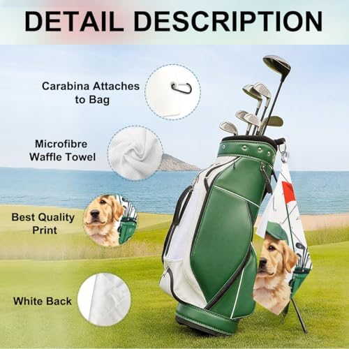 2 Pcs Yorkshire Terrier Golf Towel 16x24 Inch - Image 3