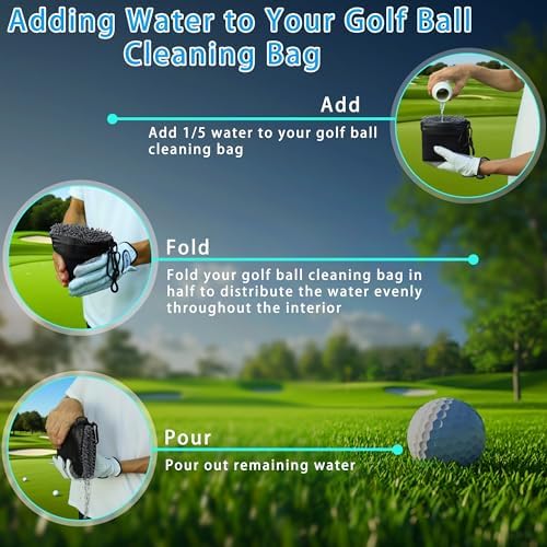 Golf Cleaning Kit Accessories, Golf Club Ball Cleaning Bag, Gift - Image 6