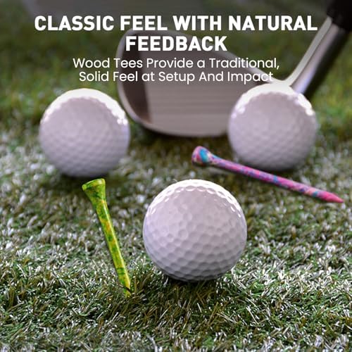 FINGER TEN Stylish Golf Tees Wood 100 Pack - Image 4