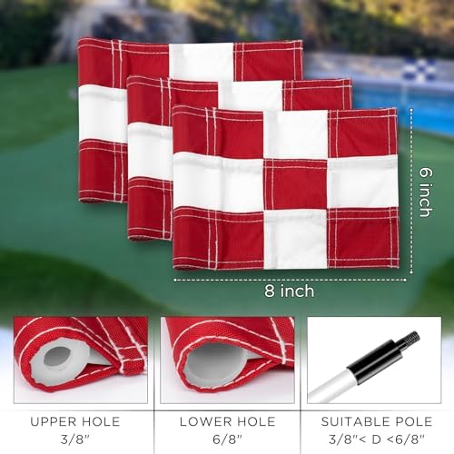 KINGTOP Checkered Mini Golf Flags - Image 3