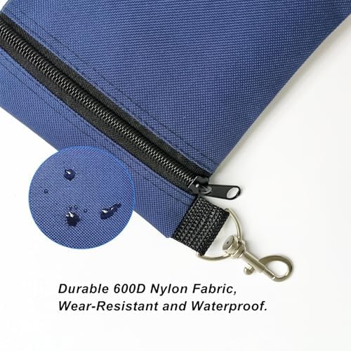 Golf Ball Pouch with Metal Clip, Zippered Golf Tee and Ball Pouch - Image 4