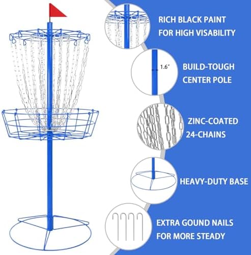 TARUMG 24-Chains Disc Golf Basket - Image 2