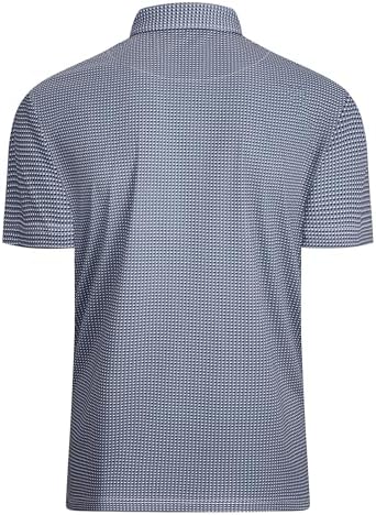 Alex Vando Mens Golf Shirt Moisture Wicking Classic Print Golf Shirts - Image 3