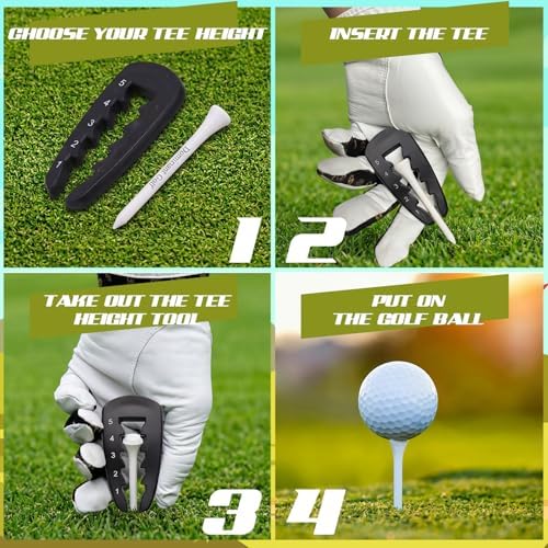 3 Pcs Adjustable Golf Tee Height Tool - Image 4