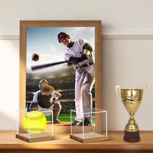 2 Pack Clear Acrylic Softball Display Case - Image 4