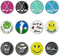 Golf Ball Markers Assorted Patterns Value Pack of 12 Golf Gifts, Golf Cap Clips by GOLTERS