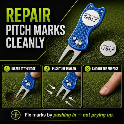 Golf Divot Repair Tool — 5-in-1 Golfing Ball Marker, Pitch Mark Repair - Image 6