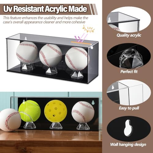 Lineshading Baseball Golf Ball Display Case - Image 4