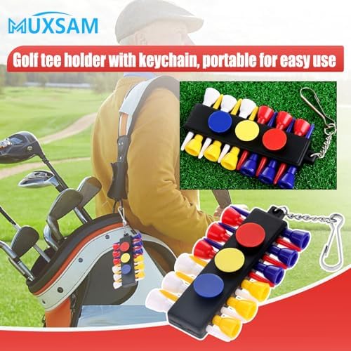 MUXSAM Black Golf Tee Holder for Bag - Image 4