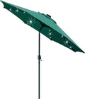 Sunnyglade 9' Solar LED Patio Umbrella, 8 Ribs, Tilt & Crank | 9Ft Patio by Sunnyglade