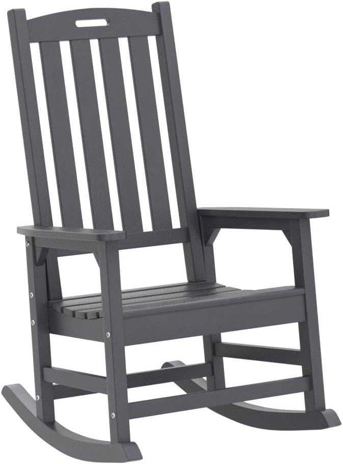 Outdoor Rocking Chairs Set of 2, Oversized Porch Rocker | Weather Resistant - Image 5