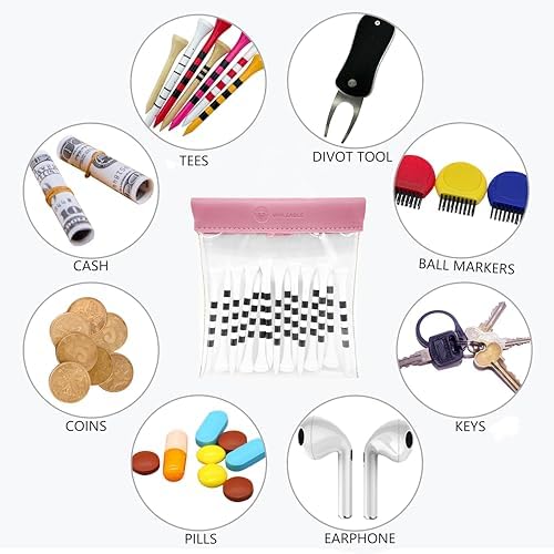 Golf Tees Pouch Bag with Clip - Image 7