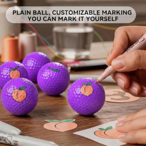 Colored Golf Balls, High Visibility Easy to Find, Blank No Logo - Image 2