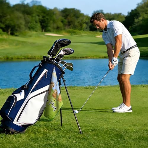 Slow Play Golf Towel with Clip, Funny Sloth Golf Bag Accessories - Image 4