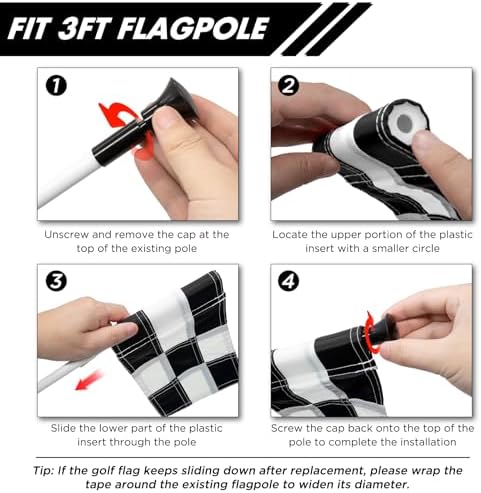 KINGTOP Checkered Mini Golf Flags - Image 4