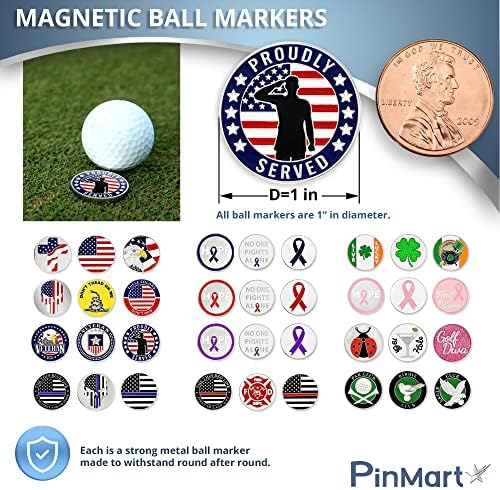 PinMart Set of 9 Magnetic Golf Ball Markers - Image 2