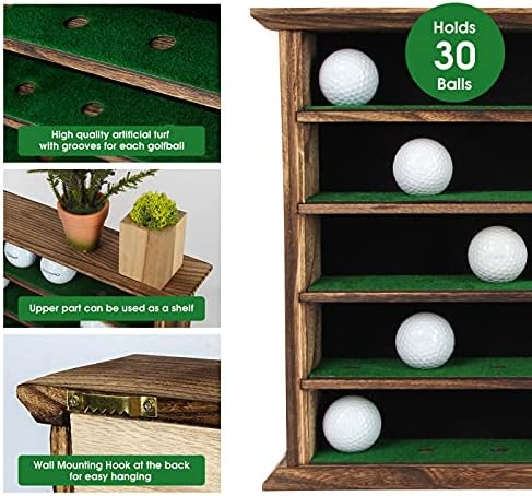 J JACKCUBE DESIGN 30 Golf Ball Display Case Wall Rack Cabinet Holder Shelf - Image 5