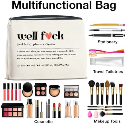 YeleY Funny Quote Makeup Bag Gift, Humorous Cosmetic Pouch - Image 4