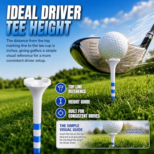 Oversized Head Golf Tees – 115 Pack, 3-1/4" & 1-1/2" Mixed Sizes, 4-Prong Low - Image 4