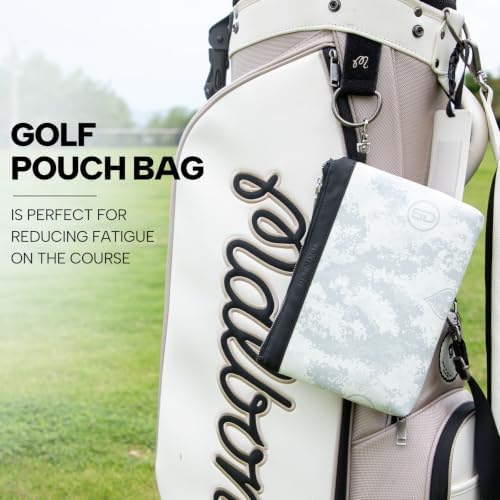 Golf Zipper Valuables Pouch Leather Golf Bag Pouch - Image 4