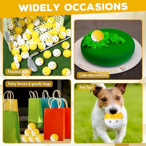 Junkin 50 Pack Practice Golf Balls Limited Flight Plastic Impact Golf Balls - Image 6