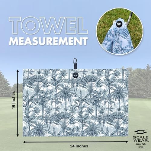 Magnetic Microfiber Waffle Golf Towel Large 16"x24" Clean - Image 2