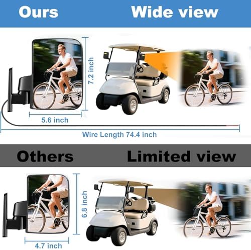 MOSNAI Golf Cart Mirror with LED Turn Signal Light - Image 4