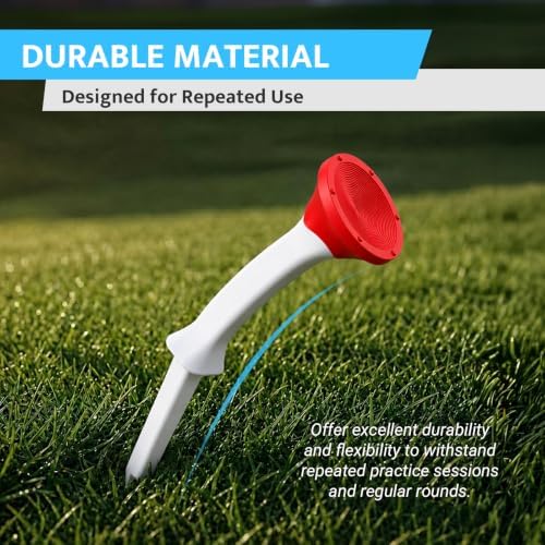 Soft Rubber Head Golf Tees 3-1/4'', 15 Pack Step Golf Tees, Fixed Height - Image 5