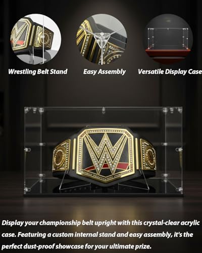 Acrylic Championship Belt Display Case – 3mm Clear Acrylic - Image 2