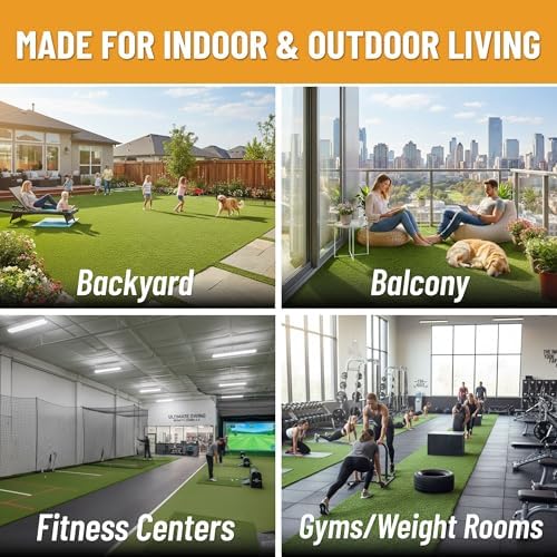 Ottomanson Artificial Turf for Backyard, Training & Outdoor Use 78" x 22' - Image 4