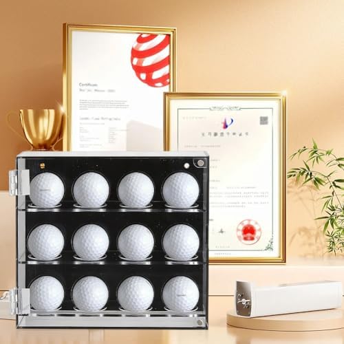 SUPERFINDINGS 3-Tier Acrylic Golf Ball Display Case Mountable Golf Ball Holder - Image 5