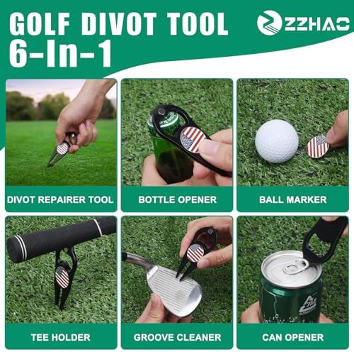 ZZHAO Golf Divot Tool and Golf Ball Marker, Divot Repair Tool，Golf Accessories - Image 3