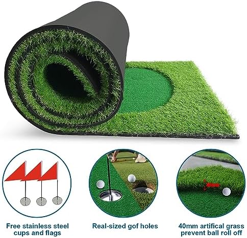 Golf Putting Green Mat, Golf Practice Training Mat - Image 6