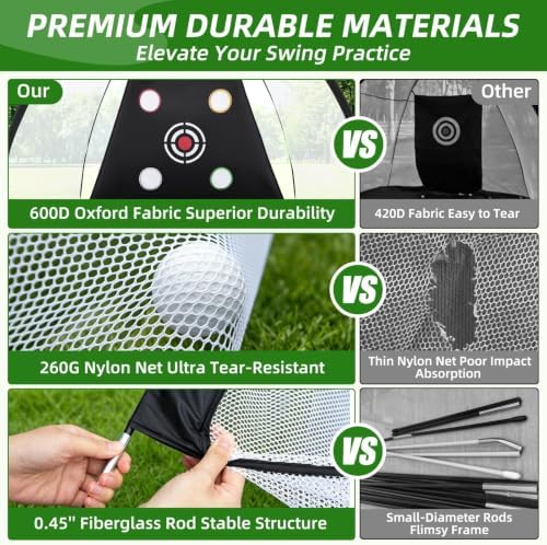 Golf Practice Net, 10 x 7ft 600D Golf Net - Image 3