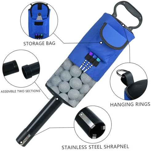 Shag Bag for Golf Balls|Golf Shag Bag Hold 70 Balls Portable Zipper Detachable - Image 2
