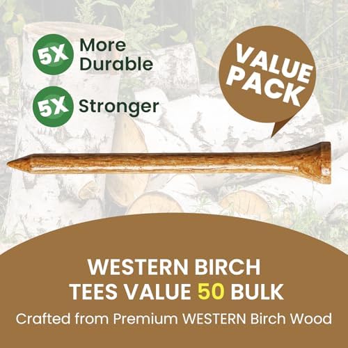 Amy Sport Golf Tees Wood 5X Stronger 50 Pack - Image 2