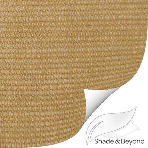 Shade&Beyond Rectangle Sun Shade Sail 20'X26' Permeable Canopy Sand - Image 8