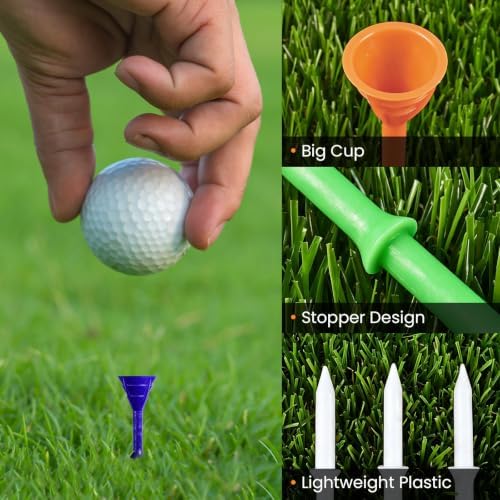 FINGER TEN Golf Tees Plastic 3 1/4 Inch 12/24/60 Pack - Image 2