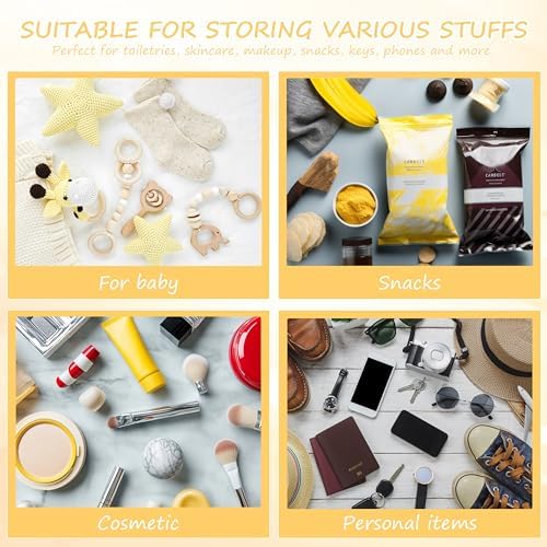 BuyCard 2 Pcs Preppy Patch Clear Mama Bag, Women Chenille Letter Makeup - Image 4