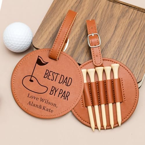 EDSG Personalized Leather Golf Tee Holder Bag Tag - Image 3
