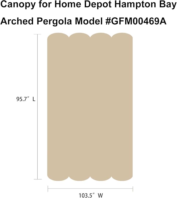 Pergola Shade Cover Replacement Canopy Top Compatible - Image 4