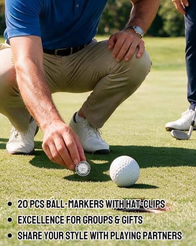 Golf Ball Marker with Hat Clip or Marker Only, Metal Golf Ball Markers Assorted - Image 5