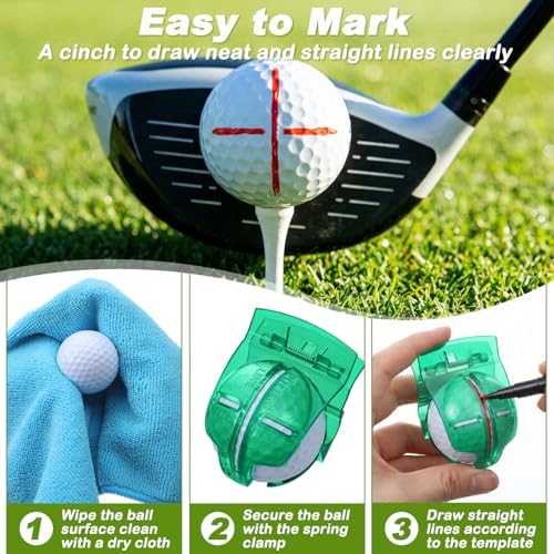 Outus 2 Pcs Golf Ball Marking Stencil Alignment Liner - Image 3