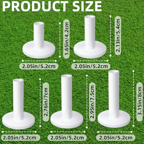 Rubber Golf Tees for Mats, Unbreakable Stable Driving Range Tees for Golf - Image 2