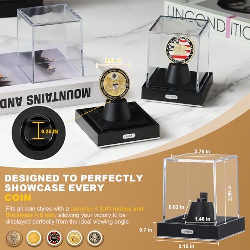 JupDec Coin Display Case, Dustproof Cube Showcase - Image 4