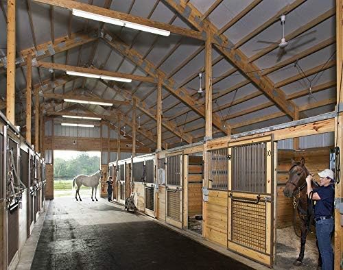 American Floor Mats - Heavy Duty Stall Tiles - Stable/Horse Tiles - Thick, Durable Rubber Flooring Solid Black 6' x 12' Set 3/8" Thick (18 Tiles Total)