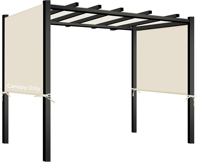Pergola Shade Cover Replacement, 17 x 6.8 Ft, Adjustable Sliding Design by TNGAN